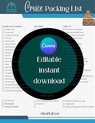 Video thumbnail for Editable Cruise Packing List - Canva Template | Instant Download | Customizable Travel Checklist for Cruise Vacation Planning - Etsy
