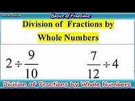 Video thumbnail for Division of Fractions by Whole Numbers | MathOGuide