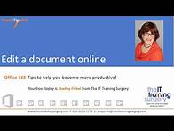 Video thumbnail for How to edit a document online in Microsoft Office 365