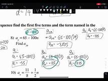 Video thumbnail for Arithmetic Sequences- Kuta Software Worksheet Walkthrough