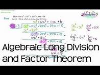 Video thumbnail for Algebraic Long Division and Factor Theorem | Revision for Further Maths GCSE, iGCSE and Level 2