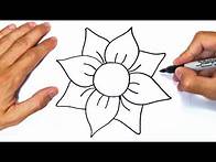 Video thumbnail for How to draw a Flower Step by Step | Easy drawings