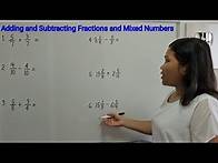 Video thumbnail for ADDING AND SUBTRACTING SIMPLE FRACTIONS AND MIXED NUMBERS