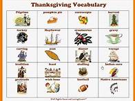 Video thumbnail for Thanksgiving Vocabulary - Kids Thanksgiving Activities