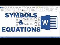 Video thumbnail for How to use symbols and equations in word