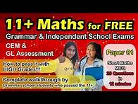Video thumbnail for 11 Plus Maths Mock Exam | CEM | GL Assessment | Paper - 01 | Smart Tutors