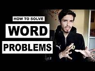 Video thumbnail for How To Solve Word Problems of Any Kind . Nutshell maths-2