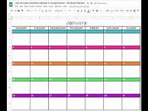 Video thumbnail for How to make a monthly calendar printable in Google Sheets