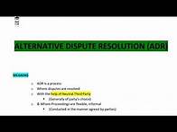 Video thumbnail for Alternative Dispute Resolution (ADR) | Arbitration, Conciliation & Alternative Dispute Resolution