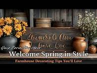 Video thumbnail for Rustic Farmhouse Spring Decor: 25 Stunning Ideas to Refresh Your Home
