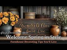 Video thumbnail for Rustic Farmhouse Spring Decor: 25 Stunning Ideas to Refresh Your Home