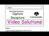 Video thumbnail for Capture Recapture Answers - Corbettmaths