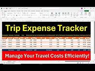 Video thumbnail for Driver Trip Expense Tracker in Excel: Manage Your Travel Costs Efficiently!