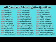 Video thumbnail for WH Questions in English | WH and Interrogative Questions Example | English Sentence Practice