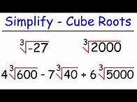Video thumbnail for How To Simplify Cube Roots