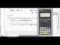 Video thumbnail for WMA11/01 (Edexcel) IAL P1 January 2023, Q6, Radian Measure, Trigonometry
