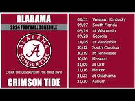 Video thumbnail for 2024 Alabama Crimson Tide Football Schedule