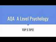Video thumbnail for A LEVEL PSYCHOLOGY - TOP 5 EXAM TIPS!