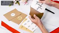 Video thumbnail for 100 Bulk Thank You Cards with Kraft Envelopes and stickers - 4 Minimalistic Designs Blank Thank You Notes with Envelopes for business Wedding Bridal Gift Baby Shower Business Graduation