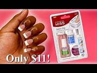 Video thumbnail for Testing KISS dip powder kit | DIY french nails
