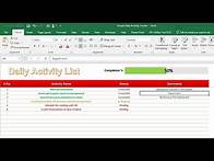 Video thumbnail for Daily Activity Tracker in Excel