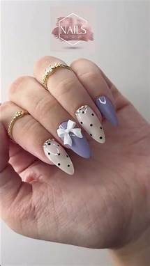 Video thumbnail for Elegant Polka Dot & Bow Nail Art Design | Short Nail Tutorial 💅✨#nailarttutorial #shorts #nailart