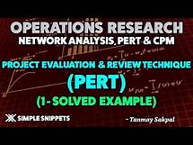 Video thumbnail for PERT - Project Evaluation & Review Technique(Solved Example) in Project Management | OR