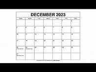 Video thumbnail for Printable December 2023 Calendar Templates With Holidays - Wiki Calendar