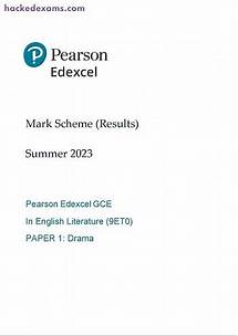 Video thumbnail for Pearson EDEXCEL A Level English Literature Paper 1 2023 Mark Scheme 9et0 01 Drama