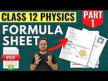 Video thumbnail for Class 12 Physics All Formula Sheet Chapter Wise PDF | Half Yearly Exam | CBSE Board Exam 2022 2023