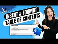Video thumbnail for Insert TABLE OF CONTENTS and UPDATE FORMATTING in Word