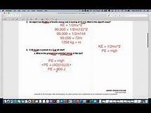 Video thumbnail for Kinetic Energy and Potential Energy Practice Problems