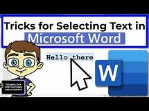 Video thumbnail for Quick Tricks for Selecting Text in Microsoft Word