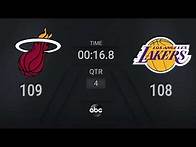 Video thumbnail for Heat @ Lakers Game 5 | NBA on ABC Live Scoreboard | #NBAFinals Presented by YouTube TV