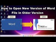 Video thumbnail for How to Open Word Files in Older Versions of Microsoft Office Word | Windows