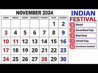 Video thumbnail for Calendar November 2024 | November Calendar 2024 with Holidays | November 2024 Calendar | Calendar