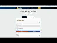 Video thumbnail for Secret Message Generator Online Tools | Hide Message in a Image | Secret Text Message Generator