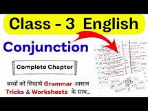 Video thumbnail for Conjunctions | Class 3 Conjunction Worksheet | English Grammar Conjunction | Joining Words | Class 3
