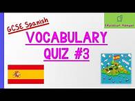 Video thumbnail for GCSE Spanish - AQA/EDEXCEL Vocabulary Quiz 3 - Grade 9