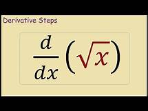 Video thumbnail for How to find the derivative of square root of x (steps)