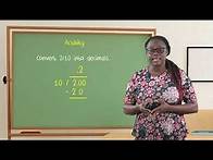 Video thumbnail for Mathematics - Grade 5: Changing Fractions to Decimals