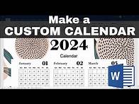 Video thumbnail for How to Make a CUSTOM CALENDAR in Word (Free Templates or Manually)