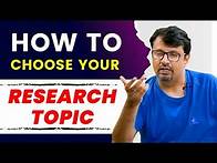 Video thumbnail for How To Choose Research Topic | Research Topic Selection | Best Ways