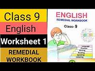 Video thumbnail for English Remedial Workbook class 9 worksheet 1 answer | class 9 remedial workbook english worksheet 1