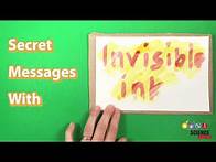 Video thumbnail for Write Secret Messages With Invisible Ink! | STEM Activity