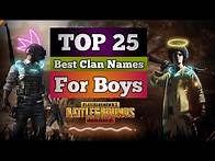 Video thumbnail for TOP 25 Clan Names for PUBG Mobile | Best Pubg Squad Names Ideas| Pubg stylish clan names🔥