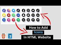 Video thumbnail for How to add Icons in HTML Website | Font Awesome Icons | HTML CSS