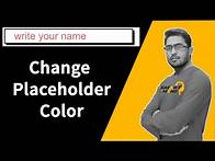 Video thumbnail for How to change placeholder color in css | input placeholder color change | placehoder color change