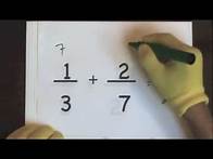 Video thumbnail for Add Fractions With Unlike Denominators Part 1