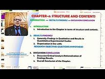 Video thumbnail for Chapter-4 of a Research Thesis-Findings/Results and Analysis: Structure and Contents